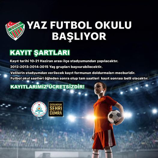 YAZ FUTBOL OKULU KAYITLARI BAŞLADI