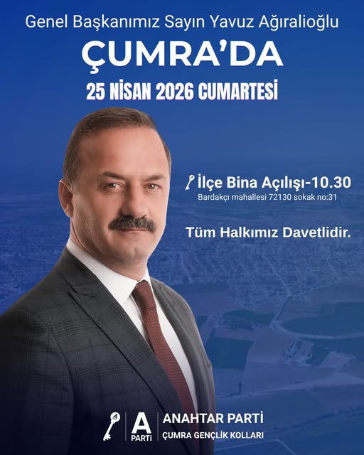 YAVUZ AĞIRALİOĞLU ÇUMRA’YA GELİYOR