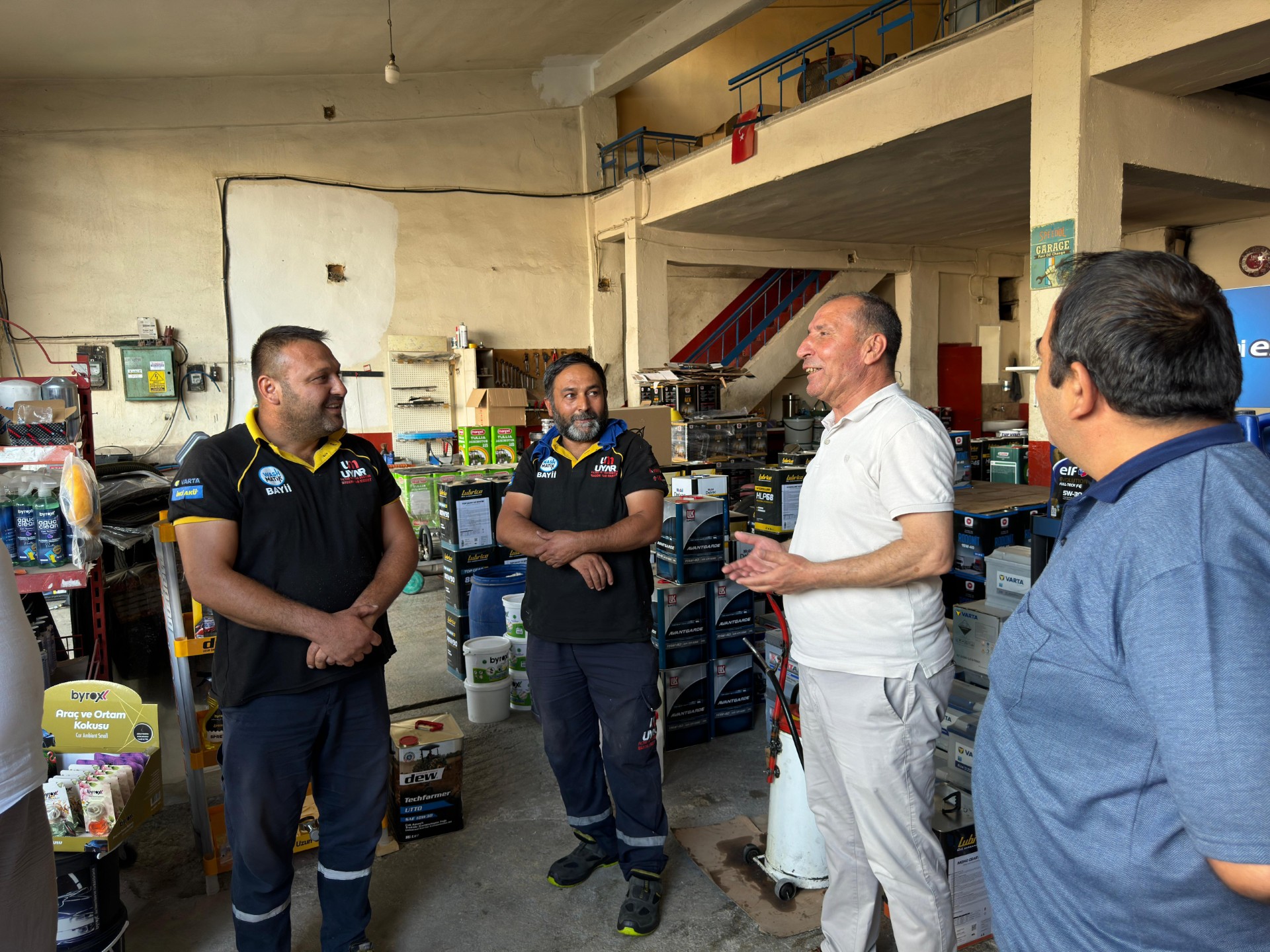 BAŞKAN AYDIN SANAYİ ESNAFINI ZİYARET ETTİ 