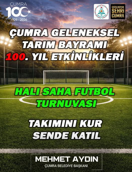 ÇUMRA BELEDİYESİ, 100.YIL COŞKUSUNU YEŞİL SAHALARA TAŞIYOR