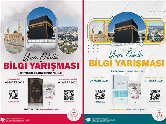 DİYANETTEN UMRE ÖDÜLLÜ BİLGİ YARIŞMASI